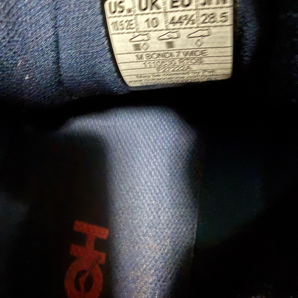 Hoka One One Men's Blue and Red Sneakers - Picture 3 of 4